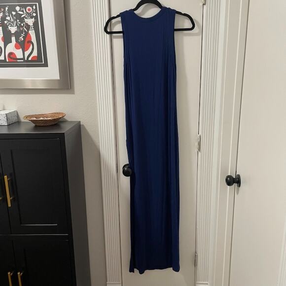 LuLu's Shield and Sword Navy Sleeveless Maxi Kangaroo Pocket Large USA Made - Picture 11 of 11